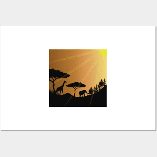 Fauna And Flora In Sunny Africa Posters and Art